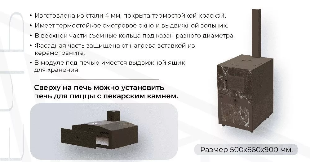 Модуль печь под казан — фото 5