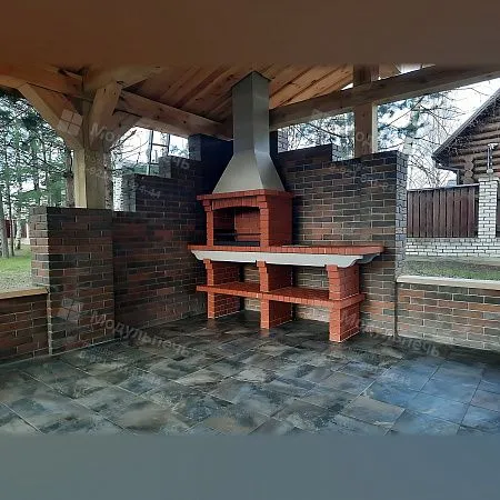 Мангал из клинкерного кирпича + стол с мойкой Ар704