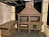 Готовая мангал печь с казаном под единым дымоходом + угловой стол 72602 — Ар 72602: фото 2