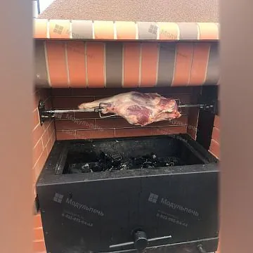 Вертел электромеханический с мотором и ручкой