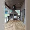 Барбекю-комплекс с казаном, мойкой и мангалом с подъёмным механизмом — Ар 730м — общий вид