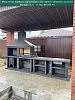 Мангал из гранита 60 см, печь под казан под единым дымоходом, разделочная зона, секция с мойкой — фото 6
