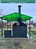 Мангал сборный из гранита 60 см, печь под казан под единым дымоходом и разделочная зона — фото 6