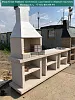 Мангал из гранита 60 см, разделочная зона, секция с мойкой 710 — фото 6