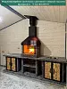 Мангал из гранита 60 см, разделочная зона, секция с мойкой 710 — фото 4